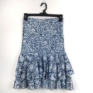 Ralph Lauren Paisley Midi Skirt w Ruffle Hem, 2